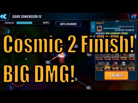 Dark Dimension 4 Cosmic 2 (Node 8) Day 5 BIG DAMAGE! Marvel Strike Force