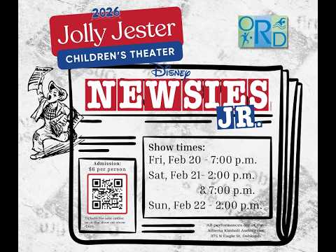 Newsies Jr Promo 2026 Jolly Jester Theatre