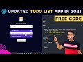 Build Awesome Todo App With REACT Using Hooks In 2021