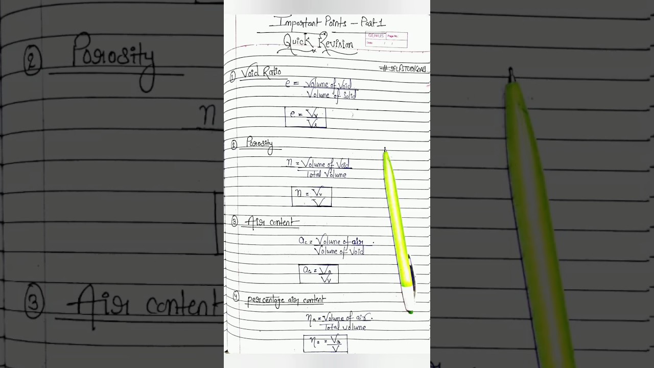 lecture 1 geotechnical engineering important basics | quick revision #civilengineering