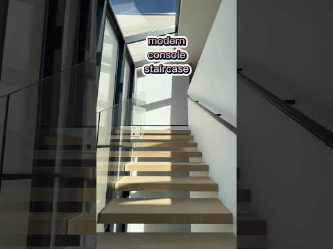 Modern console (cantilever) staircase design. Let's walk with us! #shorts #stairs #stairsdesign