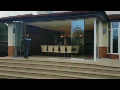 Click to play video of frameless doors