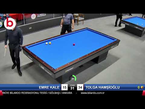 EMRE KALE & TOLGA HAMŞİOĞLU Bilardo Maçı - 2022 ERKEKLER 1.ETAP-12.TUR