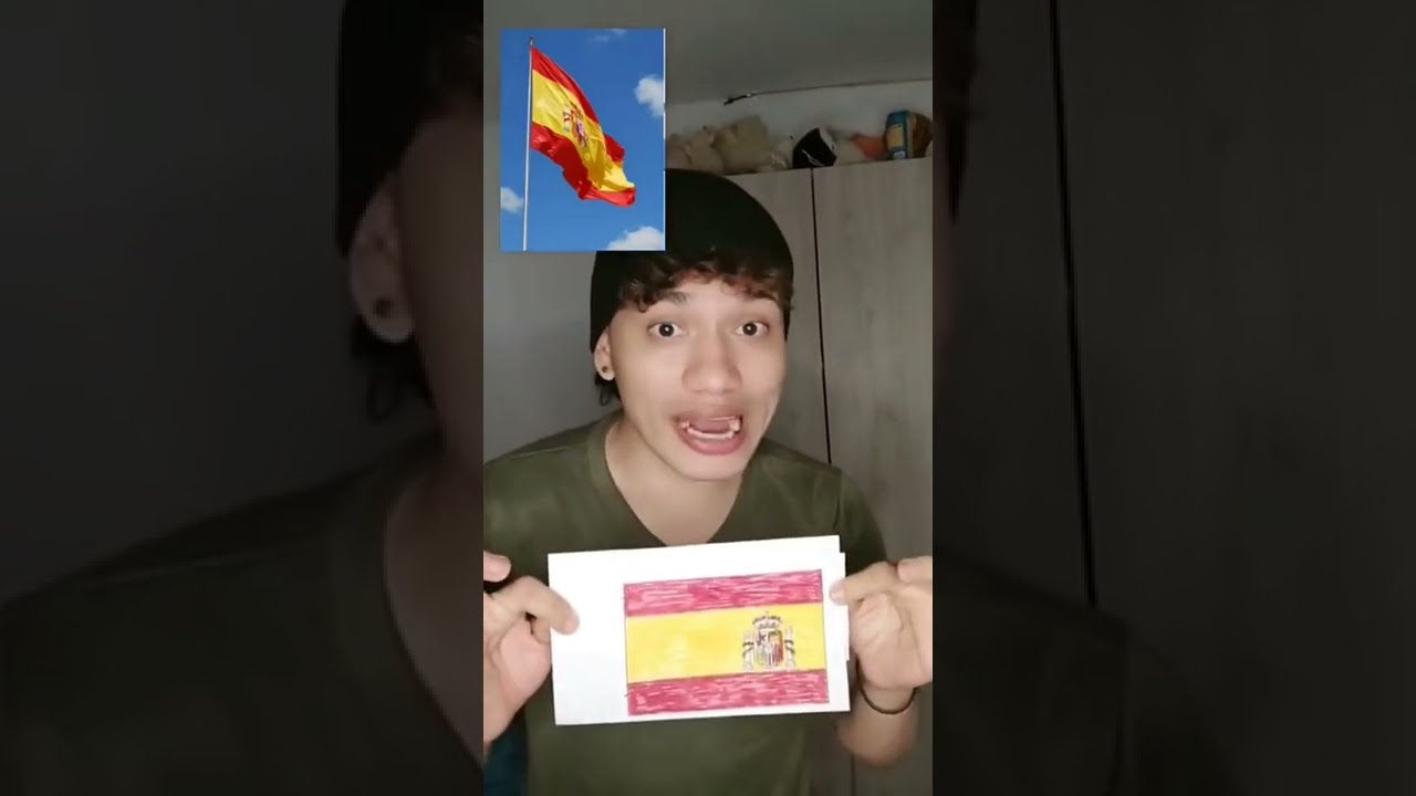 pintando la BANDERA DE ESPAÑA #shorts