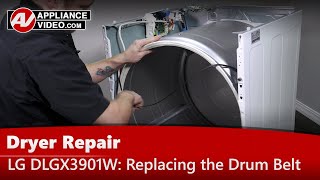 LG Dryer Repair - Will Not Start - Drum Belt - Troubleshooting & Diagnostics