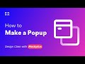 How to Create a Popup | Quick Design Tips - mockplus Demo