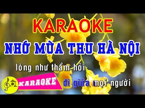 Nhớ Mùa Thu Hà Nội Karaoke || Beat Chuẩn