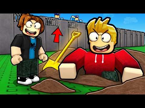 ROBLOX CHOP AND FROSTY DIG TO ESCAPE PRISON AT NIGHT