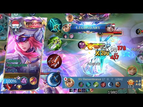 GAMEPLAY AGGRESSIVE FREYA JUNGLER 17 KILLS TANPA MATI !! BUILD FREYA JUNGLE - Mobile Legends