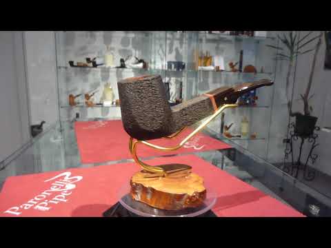 Pipa radica half bent panel fatta a mano - www.paronellipipe.it