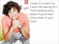 One Direction - Stand Up lyrics on screen 