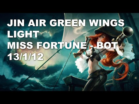 Jin Air Green Wings Light Bot Miss Fortune vs Aphelios - KR Challenger Rank Game 10.7