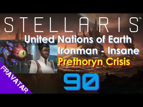 Stellaris ep90 Prethoryn Scourge Vs. U.N. of Earth Federation  - Insane Difficulty Gameplay.