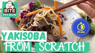 Easy 30 min Yakisoba recipe you can make from scratch for your family