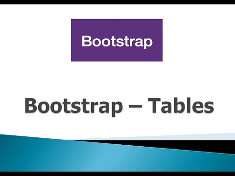 Bootstrap 3 Tutorials - #20 Tables