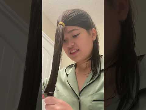 Trying the viral BUTTERFLY HAIRCUT at home… 🫢