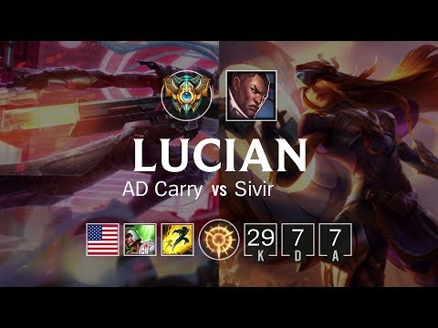 Lucian ADC vs Sivir - NA Challenger Patch 8.21