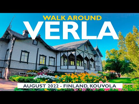 Walk around Verla Mill Village / Verlan ruukkikylä , July 2022, Finland, Kouvola/Jaala [4K]