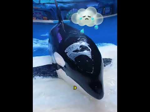 This killer whale suddenly started splashing water toward the audience like crazy.