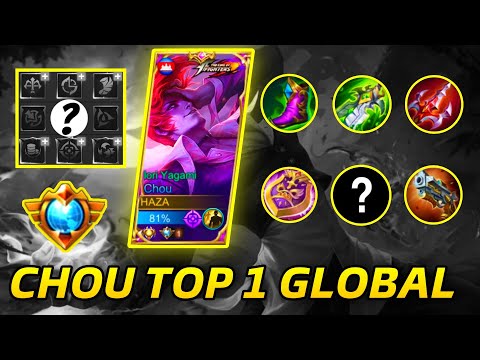 CHOU TOP 1 GLOBAL EMBLEM SET 2022 AND BUILD | CHOU NEW META GAMEPLAY SEASON 25 |  Mobile Legends