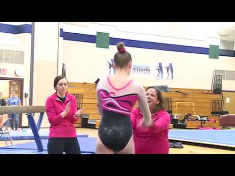 1/29/18 - Gymnastics - G-E-T co-op 121.175, West Salem co-op 139.650