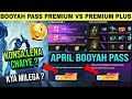 April Booyah Pass Premium vs Premium Plus | New Booyah Pass Free Fire 399 Me Kya Milega Bundle ?