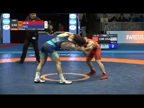 Единоборства BRONZE FS — 57 kg: M. LIU (CHN) v. D. FIX (USA)