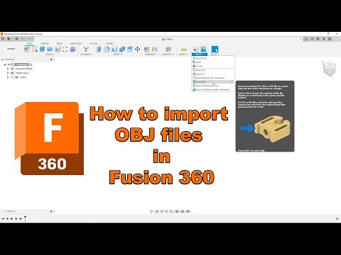Import OBJ files in Fusion 360