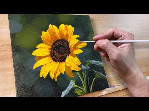 Beauty of Sunflower / Acrylic Painting / Correa Art