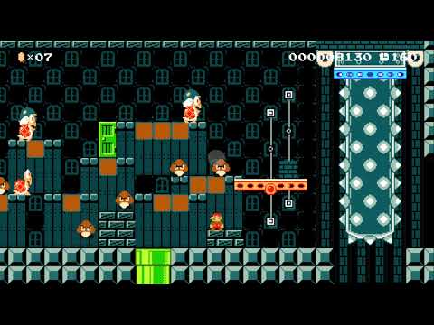 1-5 Bowser Sr.'s Trapped Workers by Brian - SUPER MARIO MAKER - NO COMMENTARY 1bf