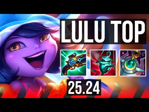 LULU vs FIORA (TOP) | 25K damage, Electrocute, 6k gold comeback | KR Grandmaster | 25.24