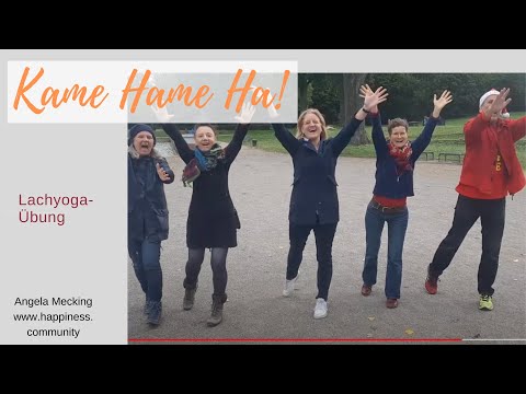 Lachyoga-Übung "Kame Hame Ha!"