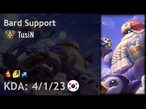 Bard Support vs Tahm Kench - TusiN - KR Challenger Patch 6.18
