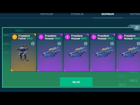 ❤️‍🔥ALEMDAR❤️‍🔥Mk2, x4, Freedom Hussar, bu robot ve silahlar Süper ötesi 😱