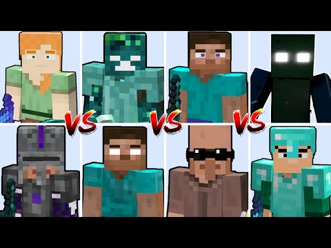 ANNOYING VILLAGERS MOB TOURNAMENT (Herobrine, Steve, Null and More) | Minecraft Mob Battle