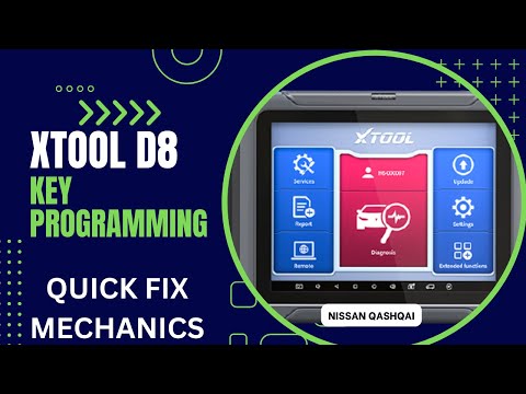 Xtool D8 key programming, Nissan Qashqai