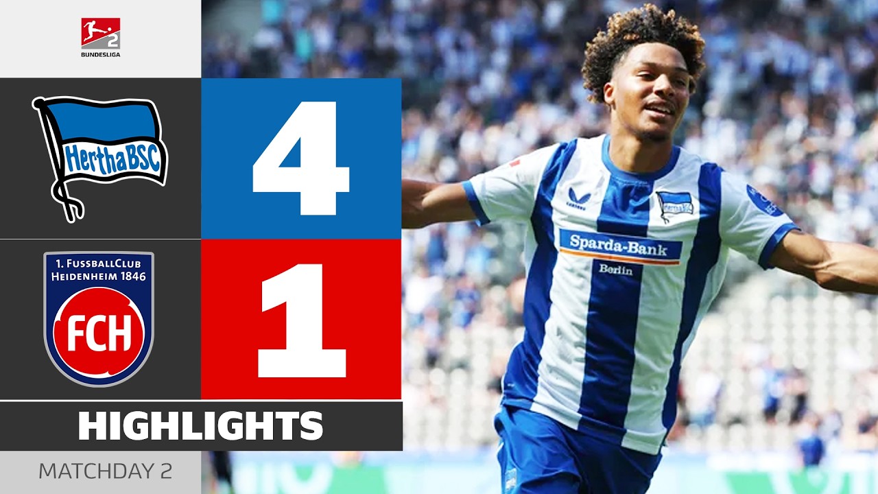 Red Card And Big Win! | HERTHA BSC - HEIDENHEIM | Highlights | Matchday 2 - Bundesliga 2 2026/27