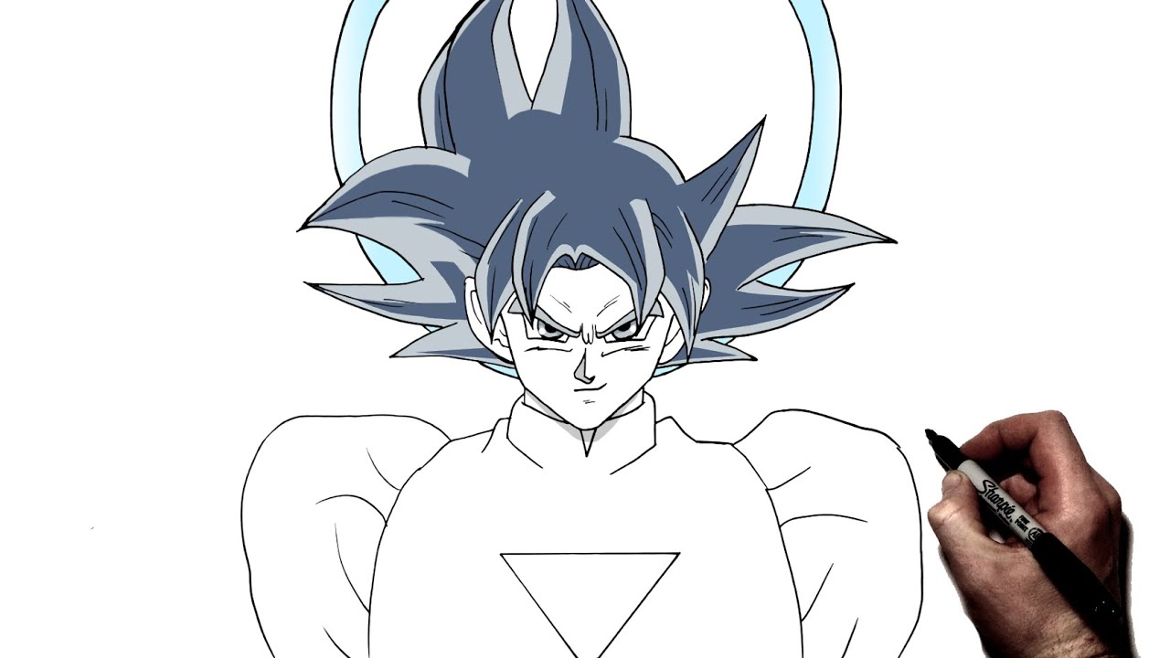 How To Draw Goku (Grand Priest UI) | Step By Step | Dragonball