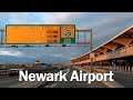 Driving thru Newark Liberty International Airport terminal A B C