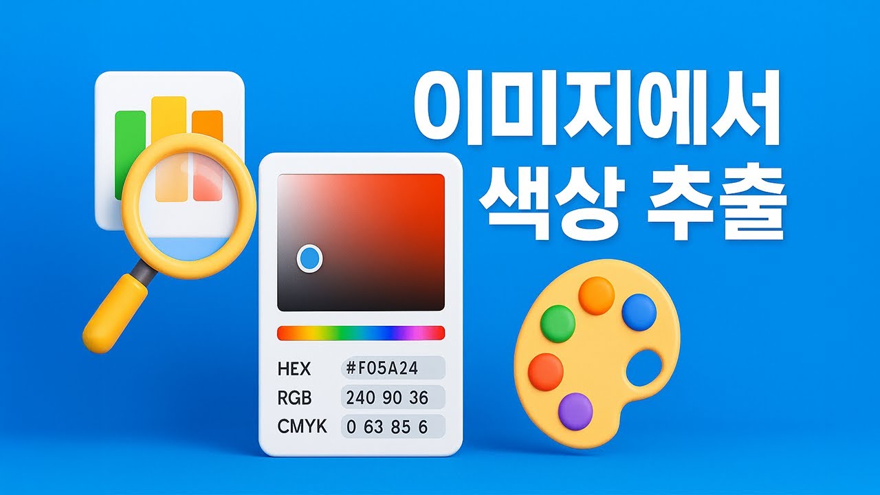 디자인 색상 추출하는 가장 쉬운 방법! 이미지 색상 뽑기, HEX·RGBA·CMYK 확인까지 한 번에!