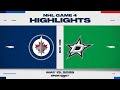 NHL Game 4 Highlights Jets Vs Stars May 13 2025