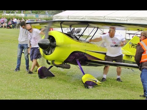 GIANT 86% SCALE RC PITTS PYTHON - 670cc FLAT TWIN - GREGG HAYFIELD AT WINGS & WHEELS - 2017