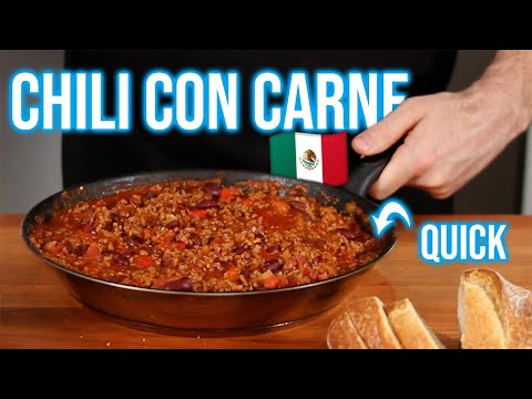 Easy & fast Chili con Carne • Mexican chili meat stew recipe
