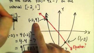 Secant Line: Finding an Equation for a Secant Line