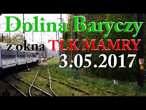 Dolina Baryczy z okna pociągu