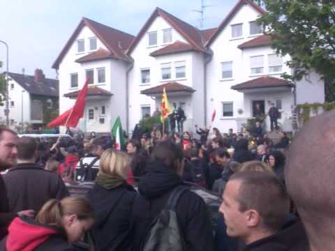Nazi-Demo verhindern in Wiesbaden Erbenheim 8.5.2010