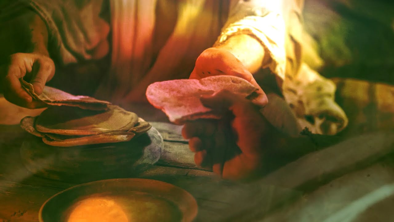 Worship Backgrounds - Maundy Thursday - Dine At The Table Bread Communion Passover Last Supper