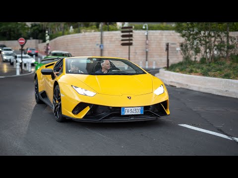 Lamborghini Huracan Performante Spyder - LOUD Accelerations & Revs !