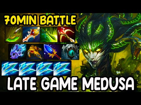 INTENSE 70MIN BATTLE [ Medusa ] LATE GAME TEAM FIGHT - DOTA 2 GAMEPLAY