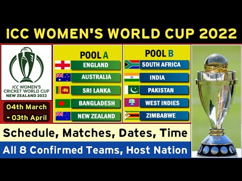 ICC Women's World Cup 2022 - Schedule, All Teams, Host Nation, Venues, Dates, Time Announced by ICC